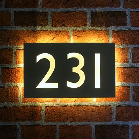 lighted metal house numbers|Lighted Metal House Numbers & Letters You'll Love .